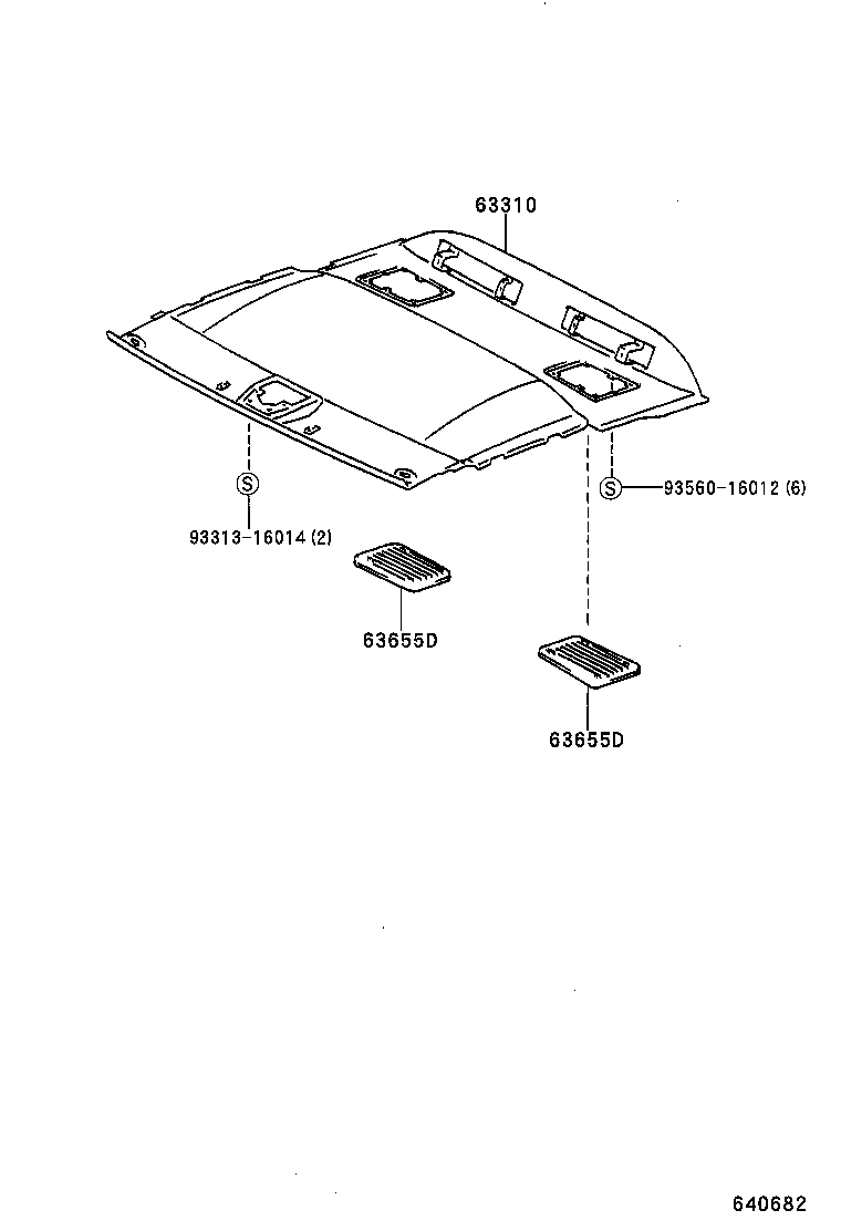 63341-26070 PAD, ROOF SILENCER, NO.1 product image