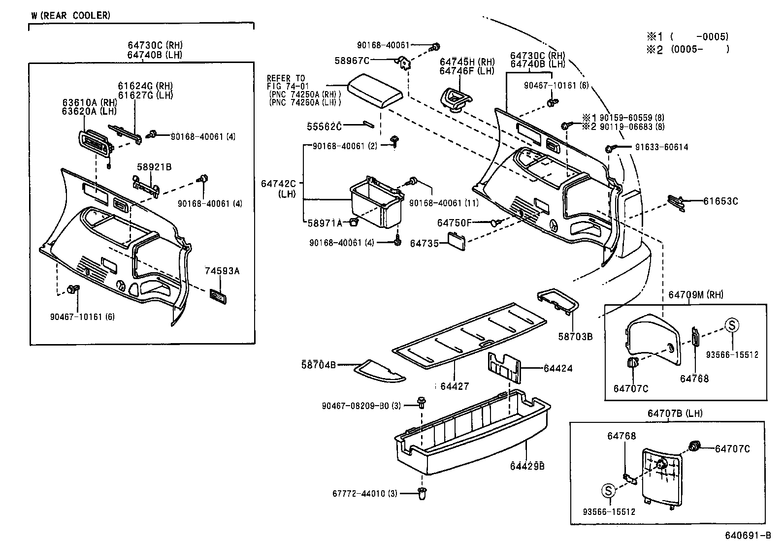 61624-44010 BRACKET, DECK SIDE TRIM UPPER, RH product image