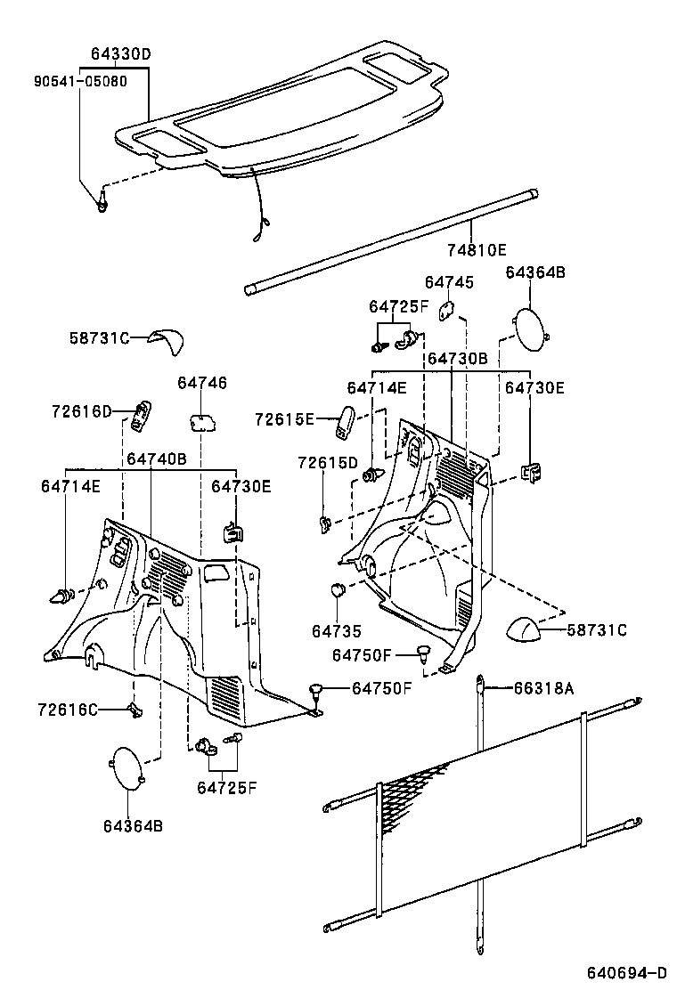 64330-52220-B0 PANEL ASSY, PACKAGE TRAY TRIM product image