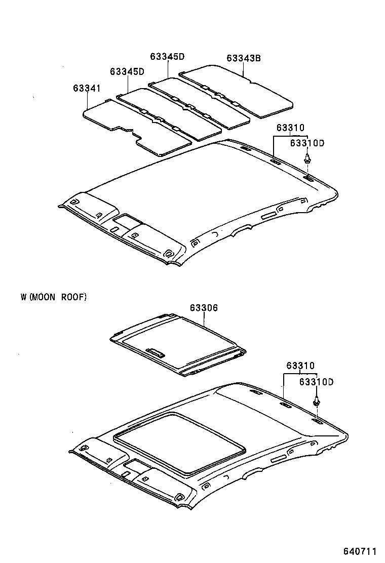 63341-30190 PAD, ROOF SILENCER, NO.1 product image