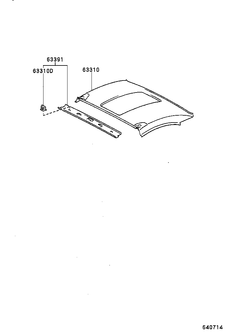 63391-17010-C0 TRIM, ROOF HEADLINING, FRONT product image