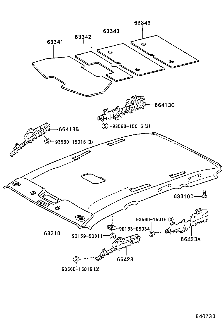 63306-28091-A0 TRIM SUB-ASSY, SUNSHADE product image