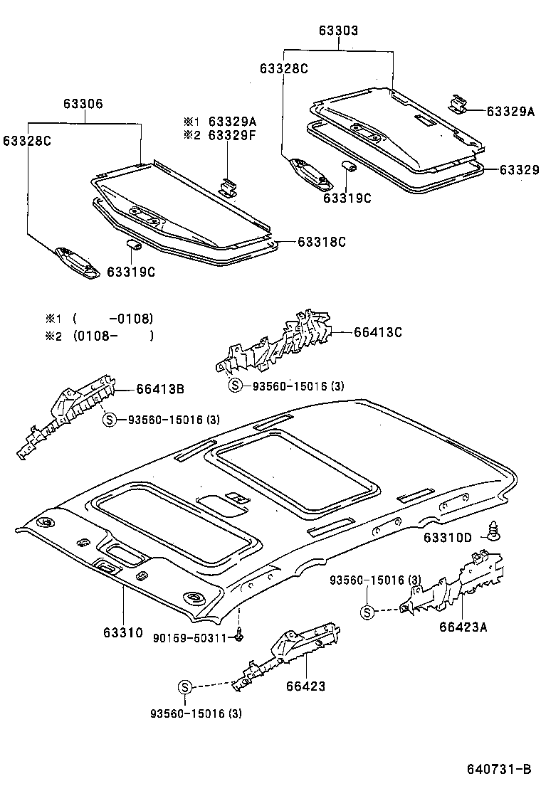 63306-28091-A0 TRIM SUB-ASSY, SUNSHADE product image