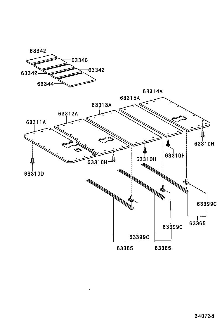 63344-37050 PAD, ROOF SILENCER, NO.4 product image