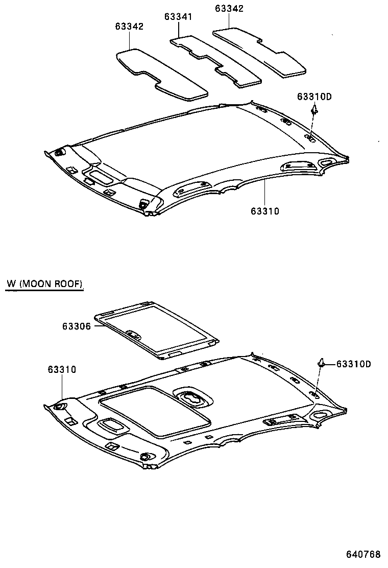 63341-YC010 PAD, ROOF SILENCER, NO.1 product image