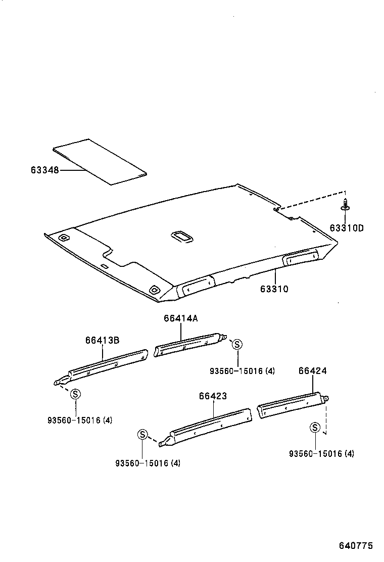 66413-47010 SPACER, SIDE RAIL, FRONT RH product image
