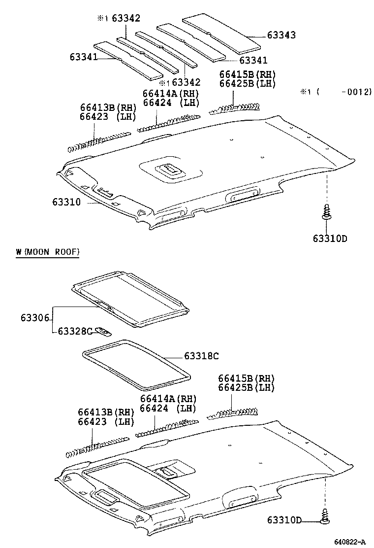 63351-02020 PAD, ROOF HEADLINING product image