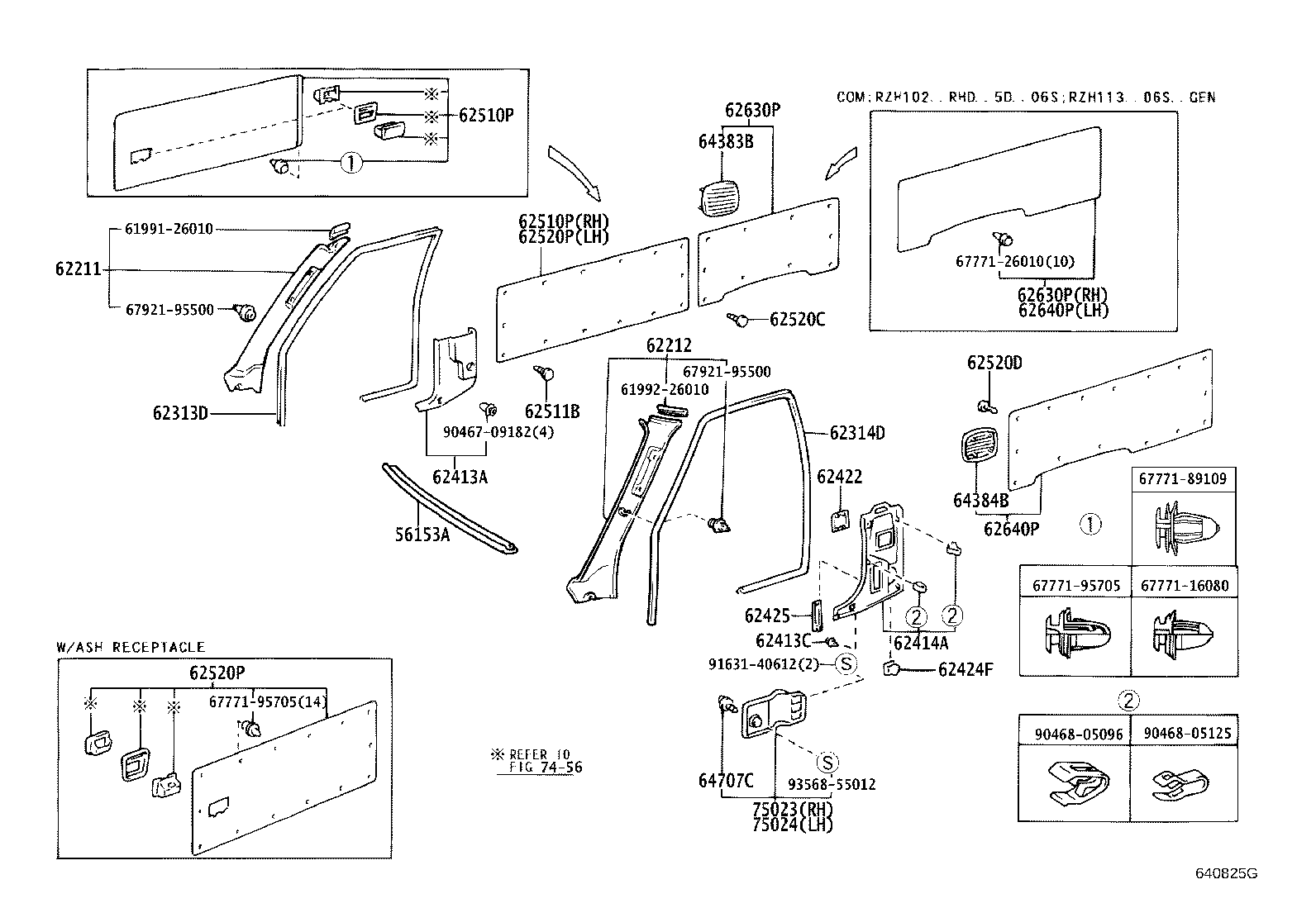 90467-08046-C0 CLIP (FOR ROOF SIDE GARNISH) product image