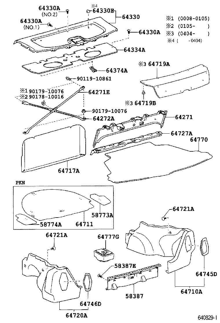 64334-02040 PAD, PACKAGE TRAY TRIM product image