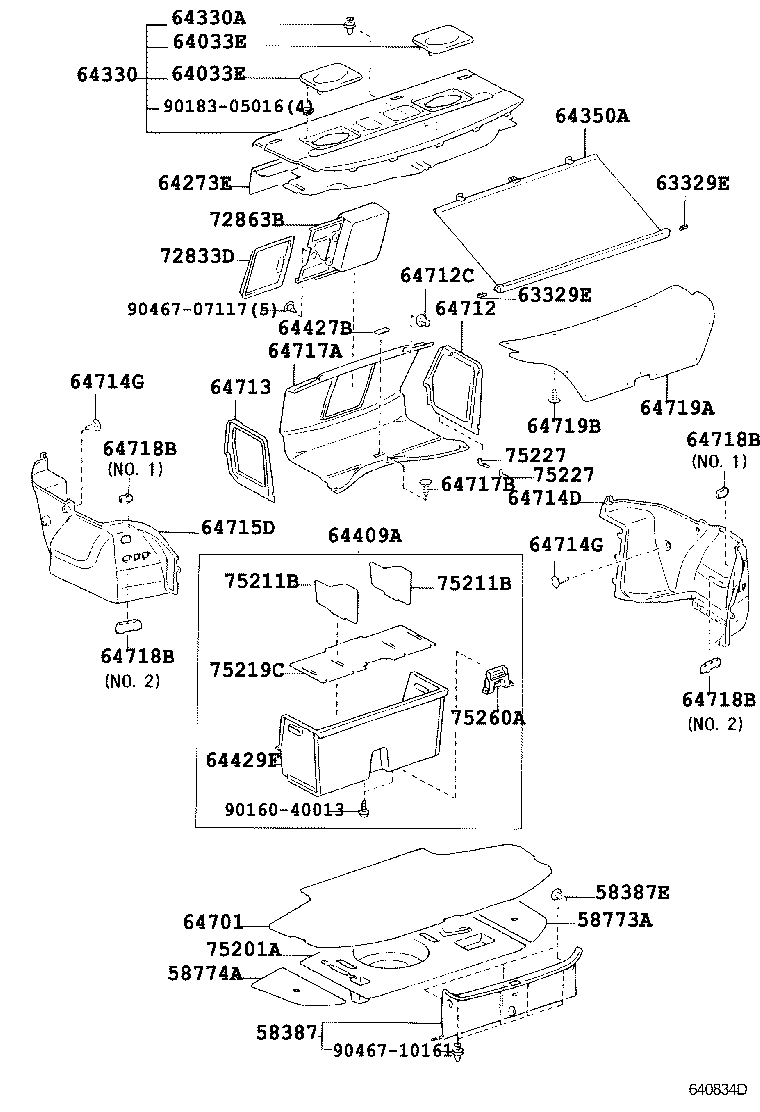 64429-22010 BOX, LUGGAGE COMPARTMENT TRIM product image