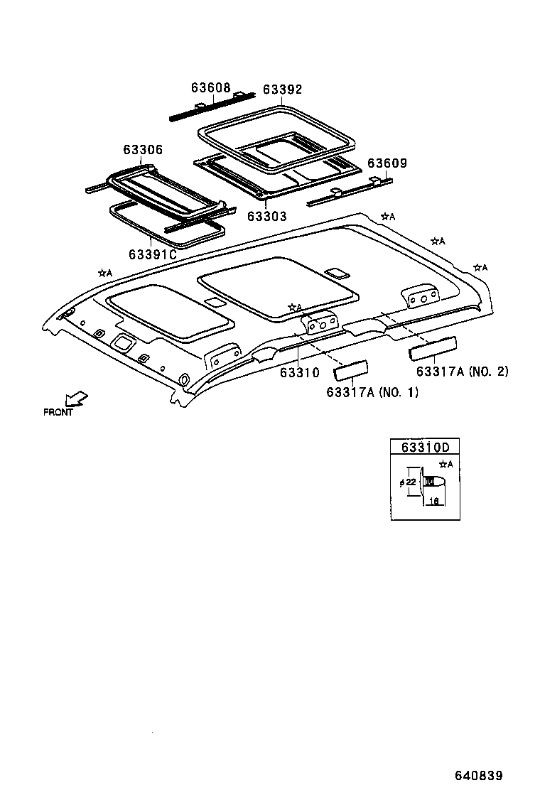 63341-97501 PAD, ROOF SILENCER, NO.1 product image