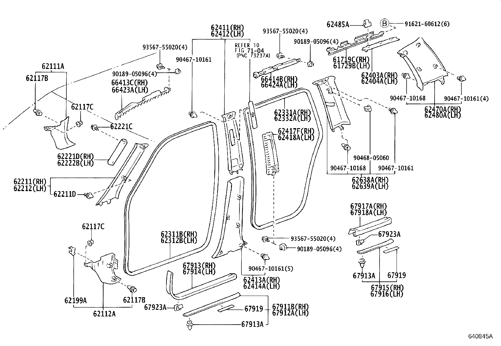 61729-48010 BRACKET, ROOF SIDE RAIL, LH product image