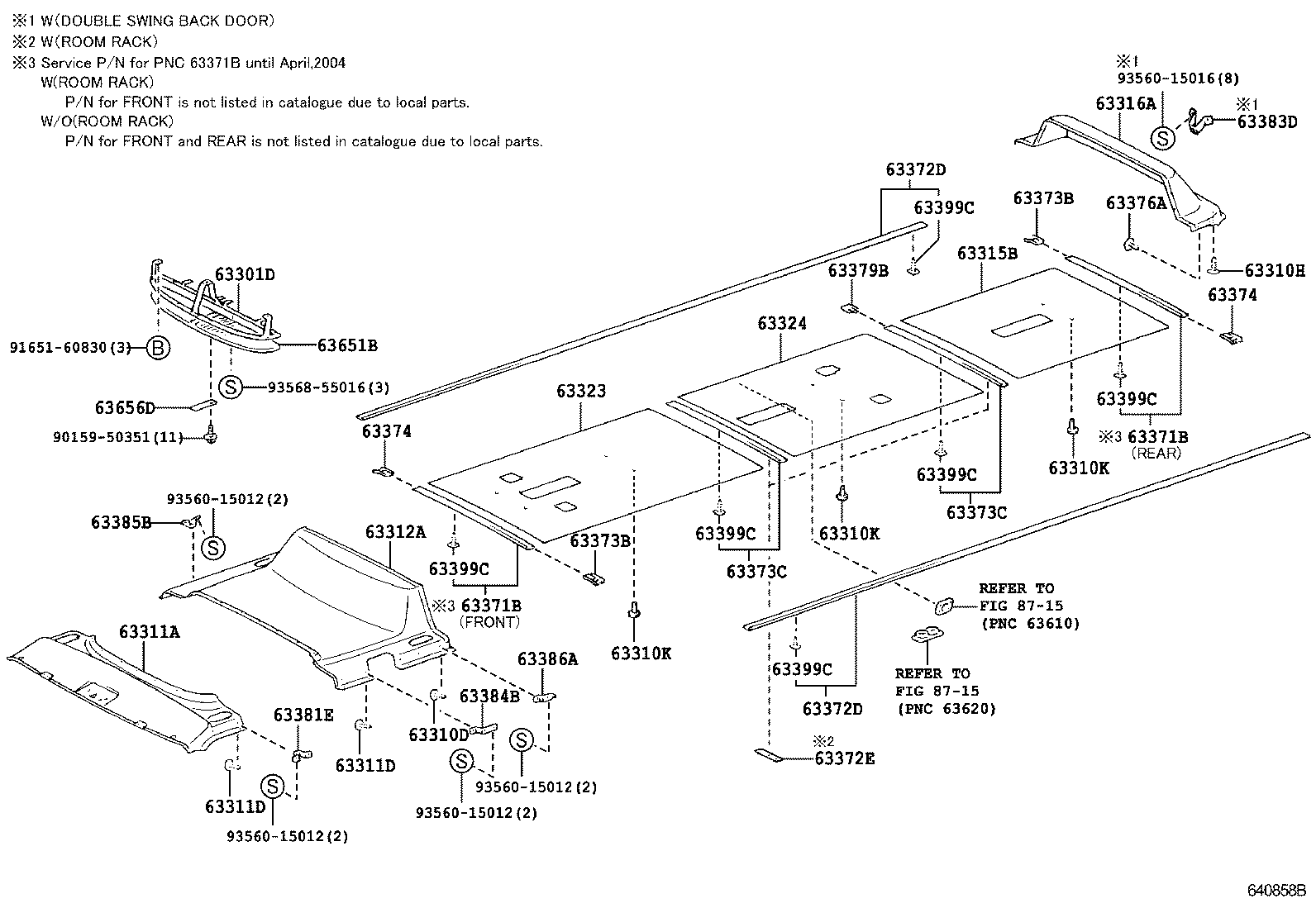 63352-36030 PAD, ROOF SILENCER, NO.11 product image