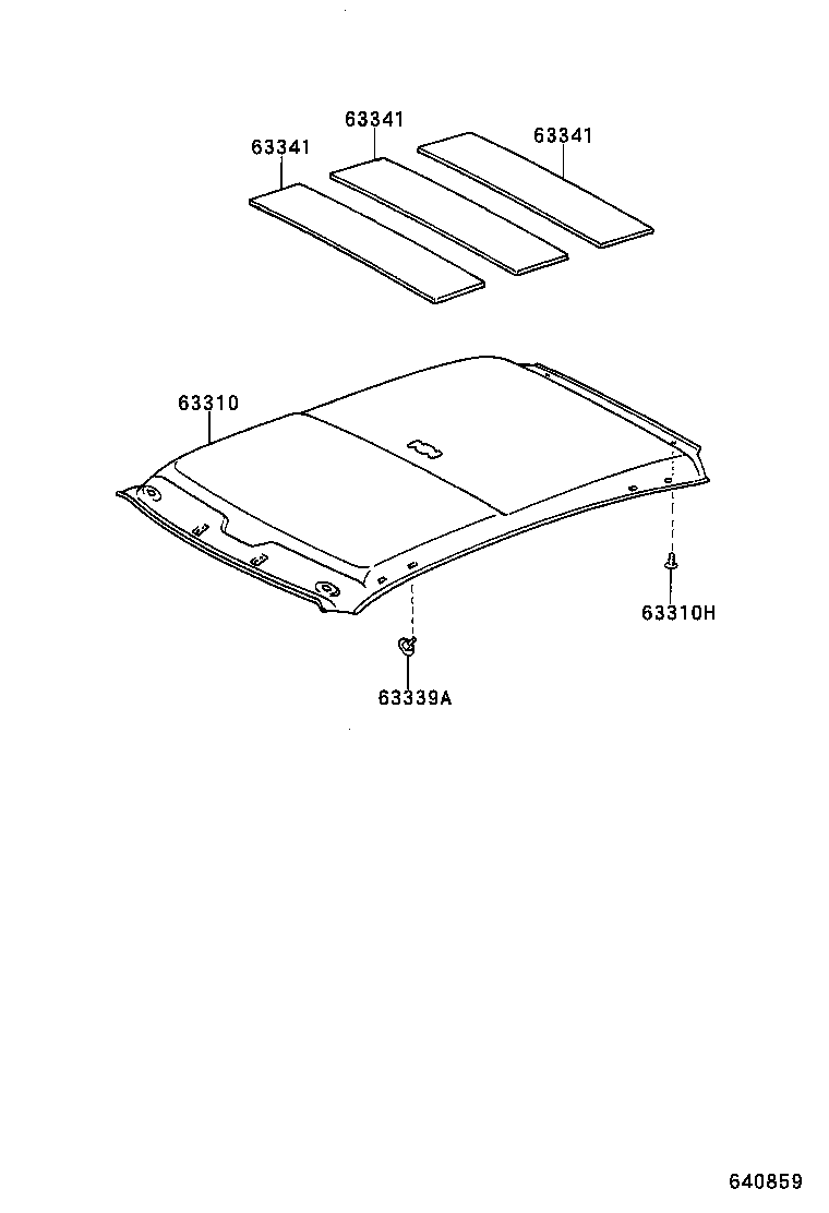 63341-52060 PAD, ROOF SILENCER, NO.1 product image