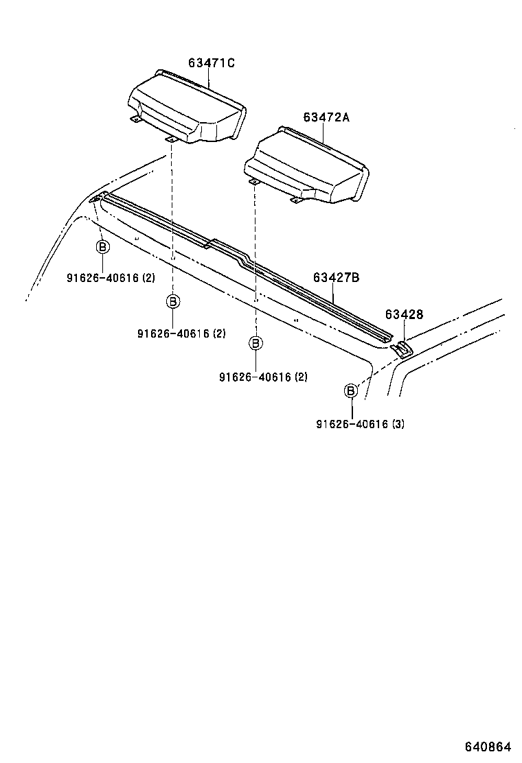 63401-37020 BRACKET, ROOM RACK FRAME product image