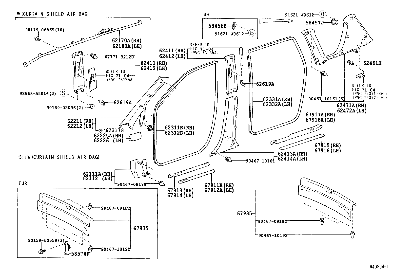 58456-44010 BRACKET, REAR GARNISH, NO.1 RH product image