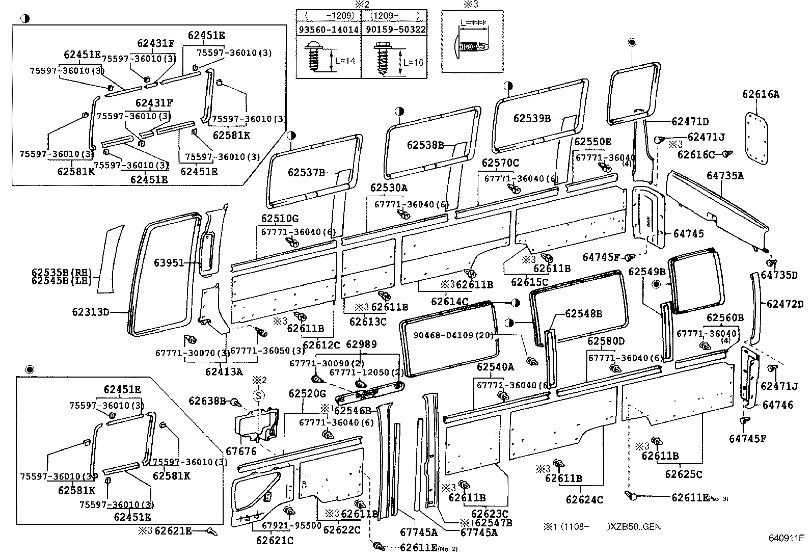 90467-05009 CLIP (FOR ROOF SIDE GARNISH) product image