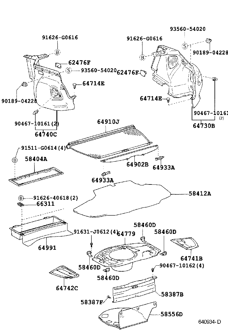 64779-53010 TRAY, SPARE WHEEL COVER product image