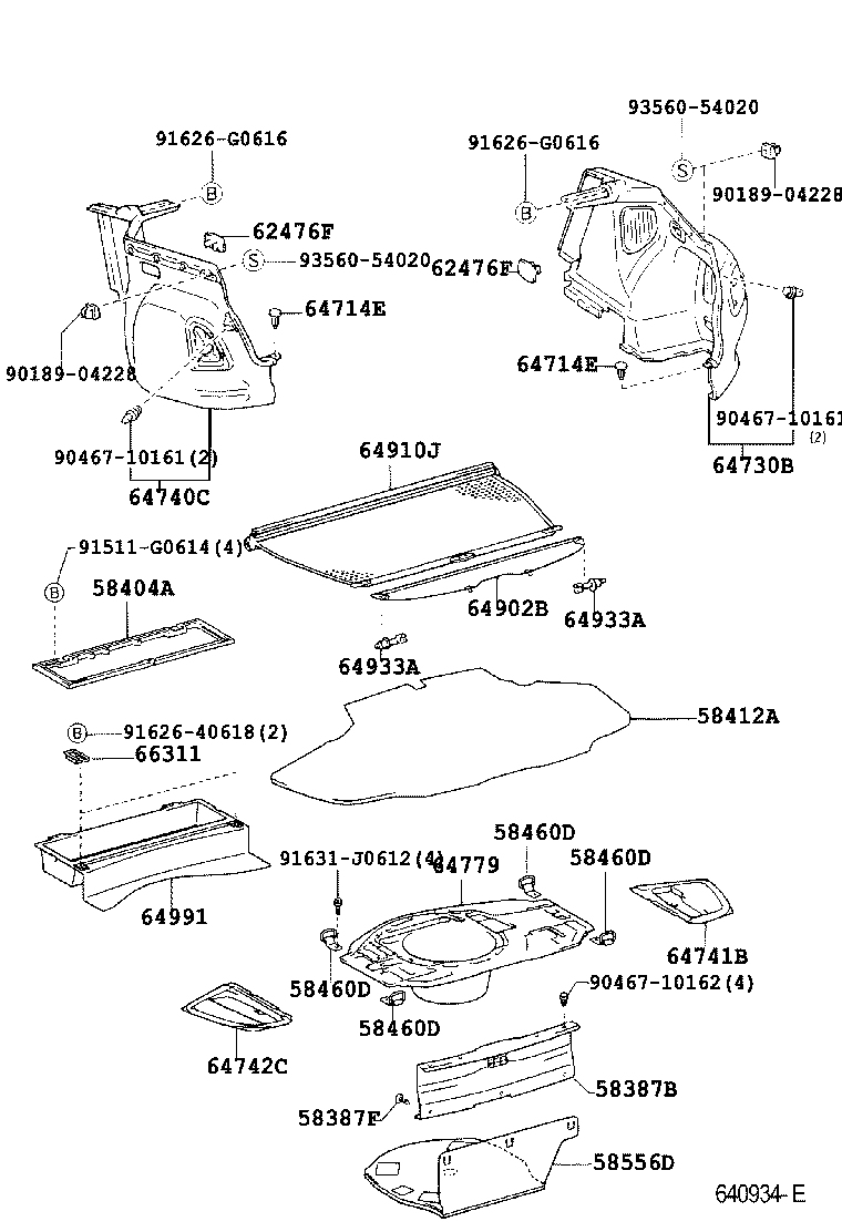 64779-53040 TRAY, SPARE WHEEL COVER product image