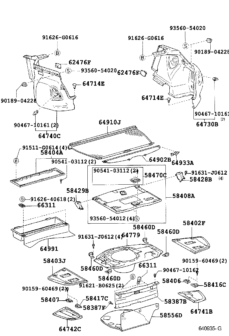 64779-53010 TRAY, SPARE WHEEL COVER product image