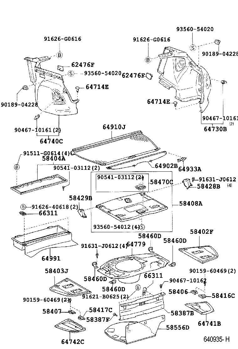 64779-53040 TRAY, SPARE WHEEL COVER product image