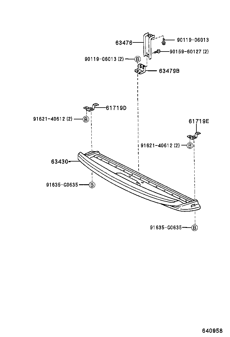 63476-37010 STAY, ROOM RACK product image