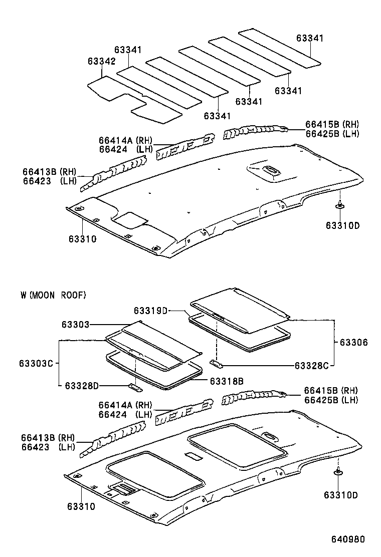 63306-52011-B2 TRIM SUB-ASSY, SUNSHADE product image