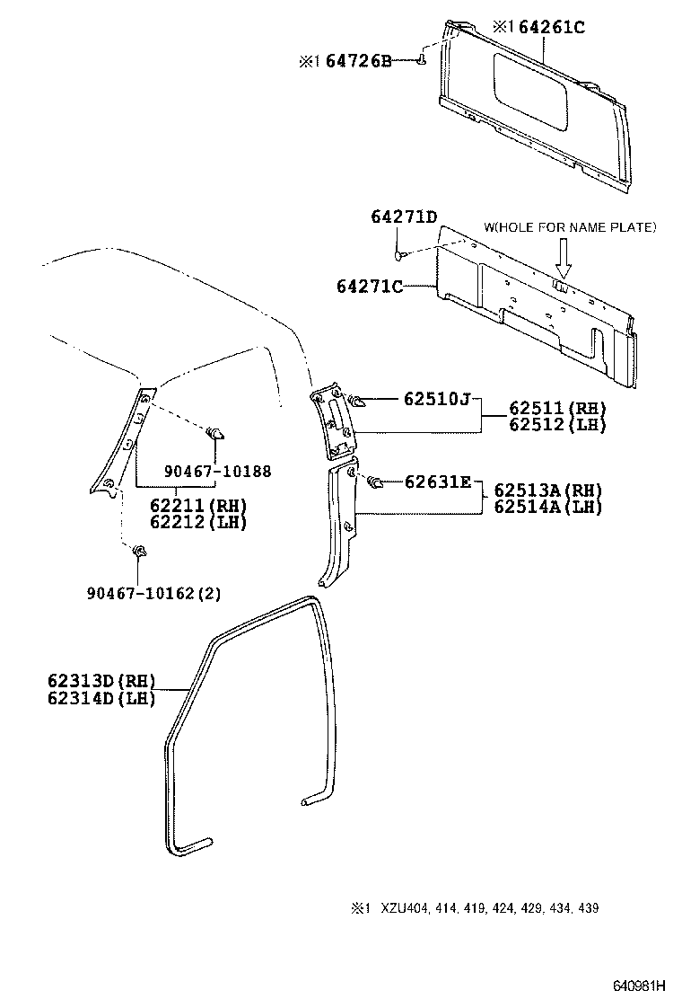 64271-37121 TRIM, BACK PANEL product image