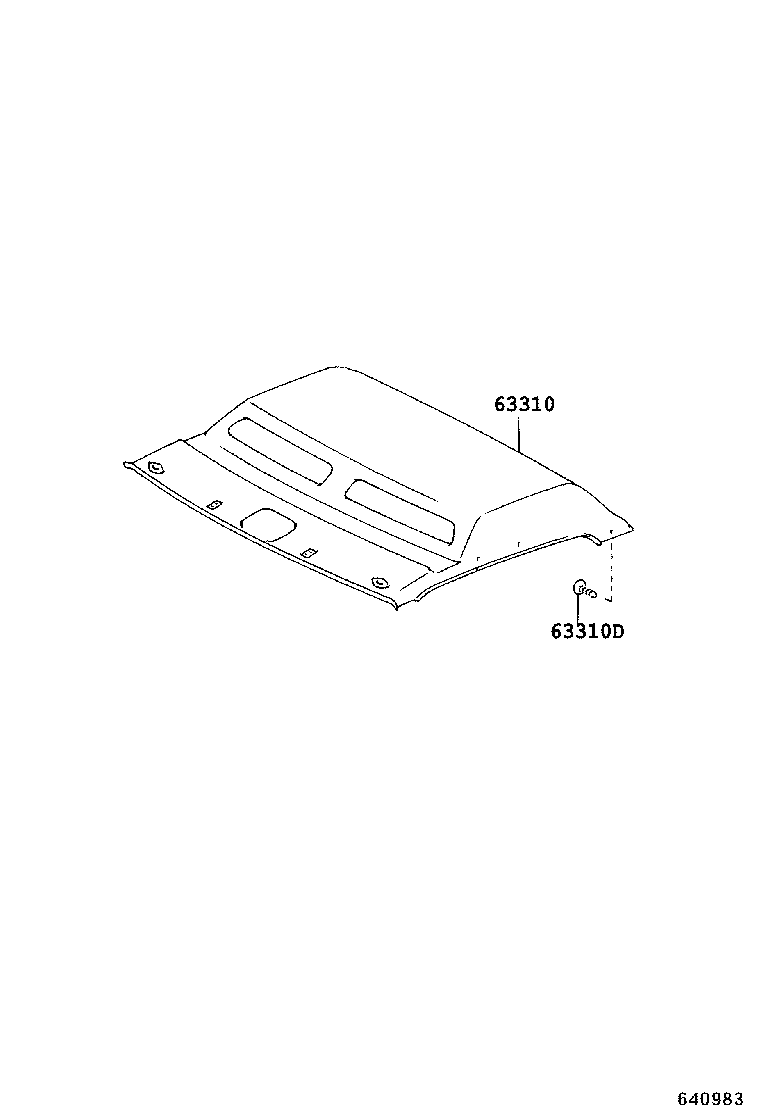63341-0W010 PAD, ROOF SILENCER, NO.1 product image