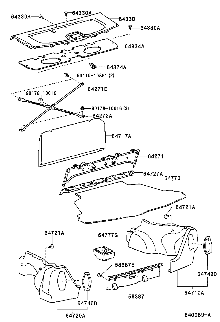 64334-12360 PAD, PACKAGE TRAY TRIM product image