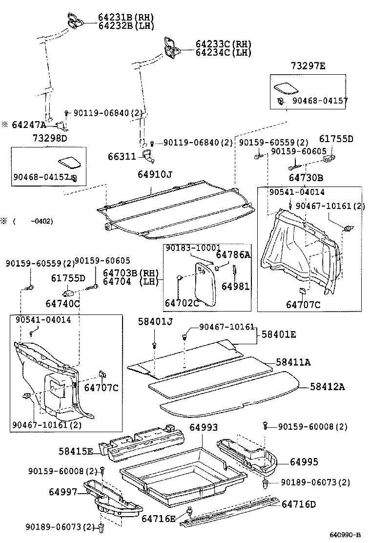 58415-13070 BOARD, REAR FLOOR, NO.1 product image