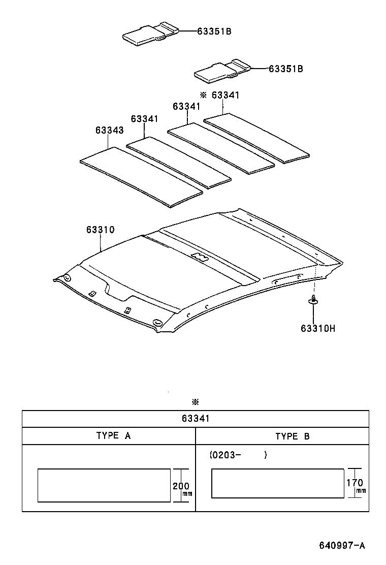 Toyota 90467-08213-A0 CLIP(FOR ROOF HEADLINING)