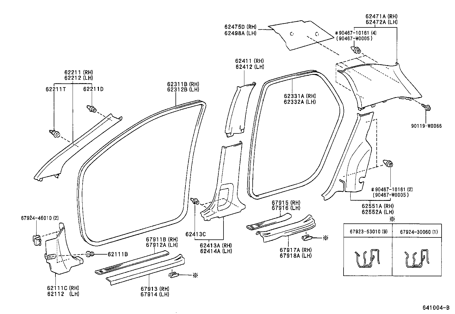 62170-02030 AIR BAG ASSY, CURTAIN SHIELD, RH product image