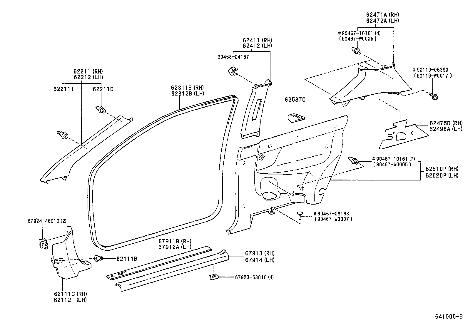 62170-02030 AIR BAG ASSY, CURTAIN SHIELD, RH product image