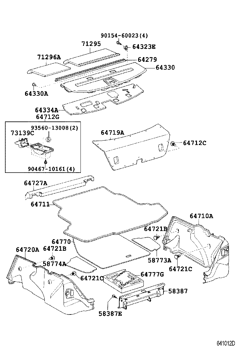 58703-20230 COVER, LUGGAGE COMPARTMENT SIDE, RH product image
