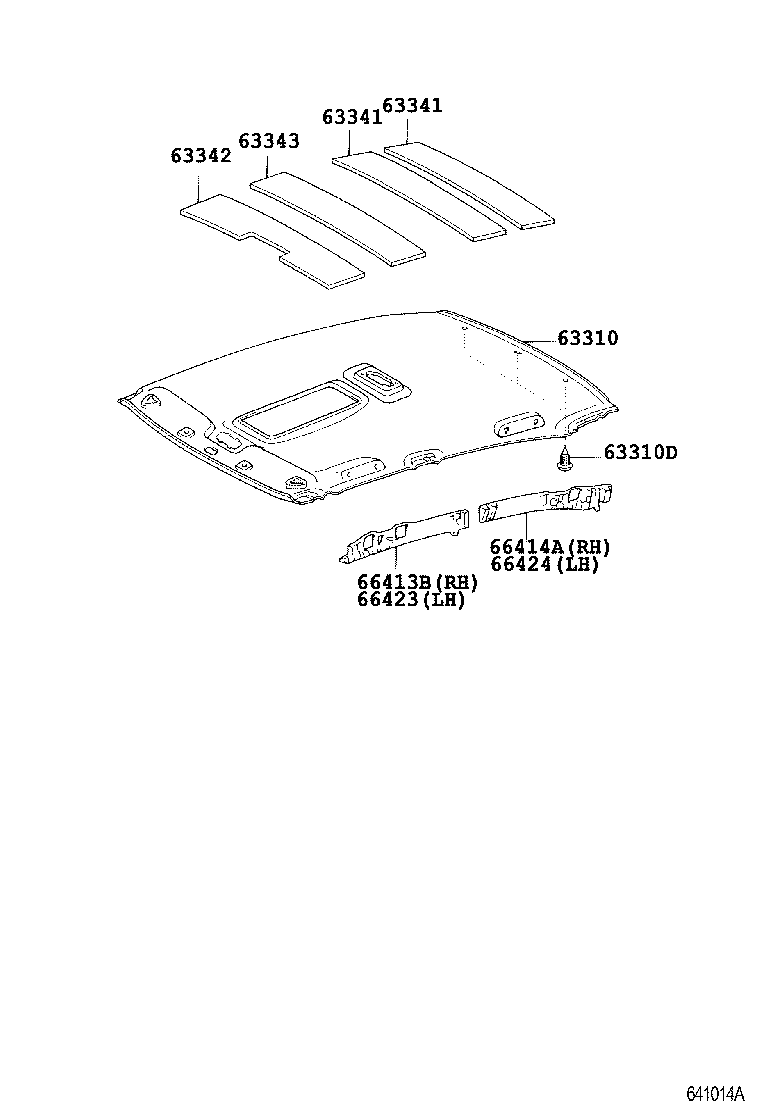 66414-20030 SPACER, SIDE RAIL, REAR RH product image