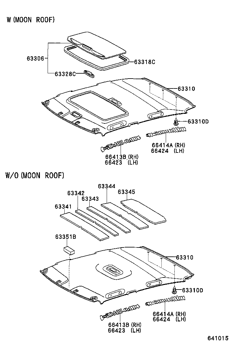 63355-02010 PAD, ROOF HEADLINING, RH product image