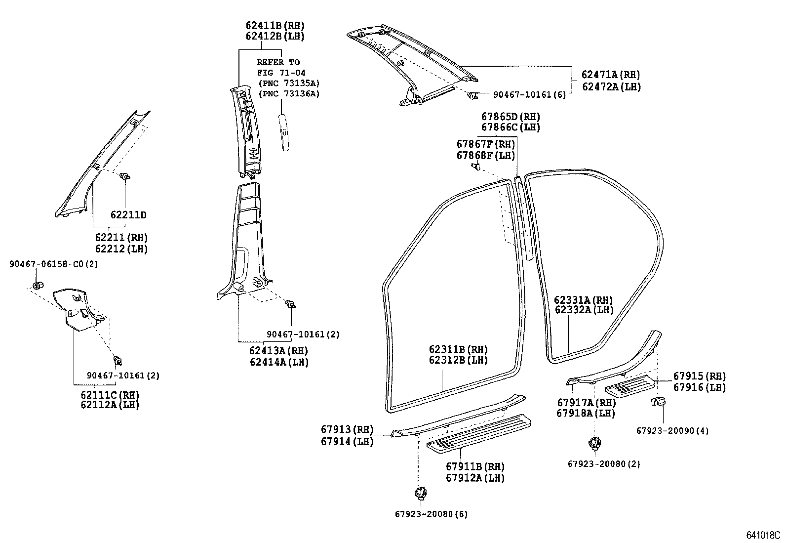 61729-20010 BRACKET, ROOF SIDE RAIL, LH product image