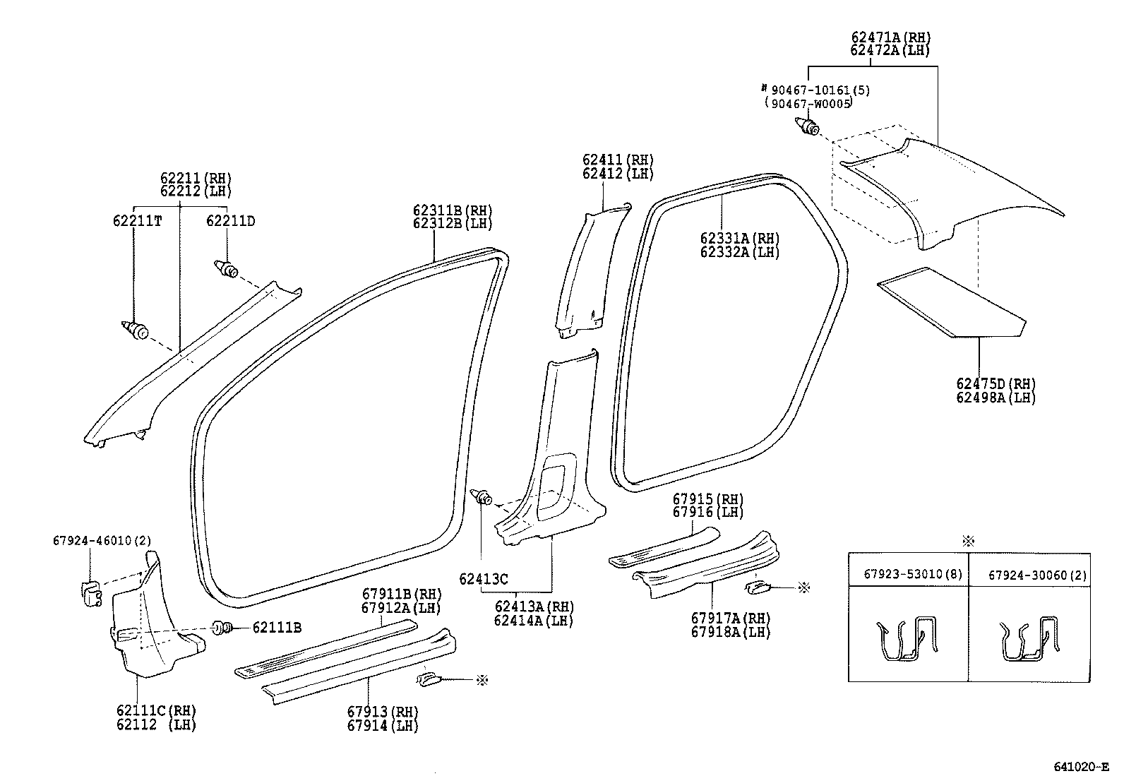 62170-02040 AIR BAG ASSY, CURTAIN SHIELD, RH product image
