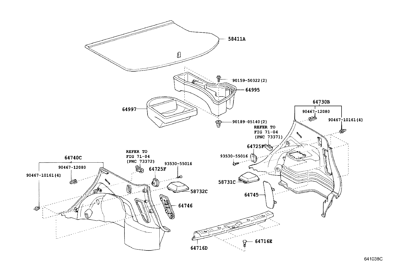 64995-52020 BOX, DECK FLOOR, RH product image