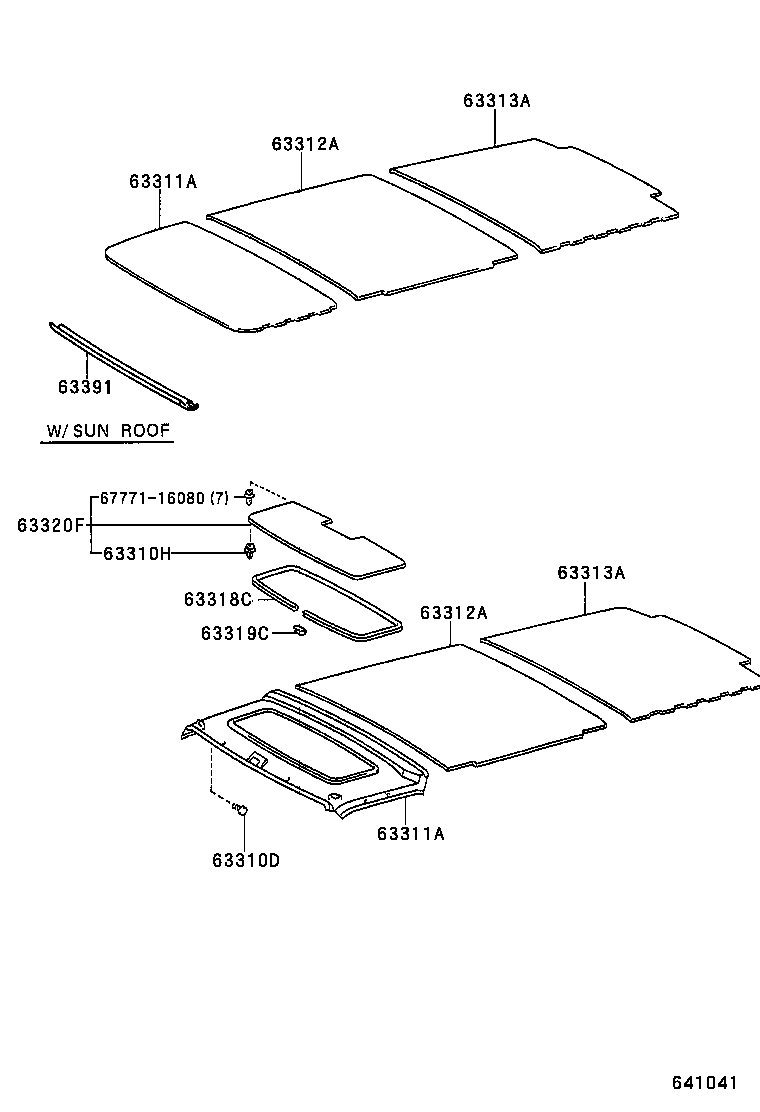 63341-26050 PAD, ROOF SILENCER, NO.4 product image