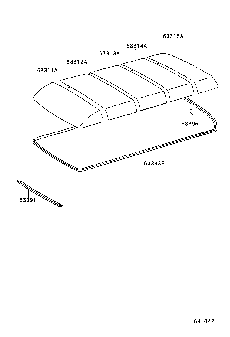 63341-26050 PAD, ROOF SILENCER, NO.4 product image
