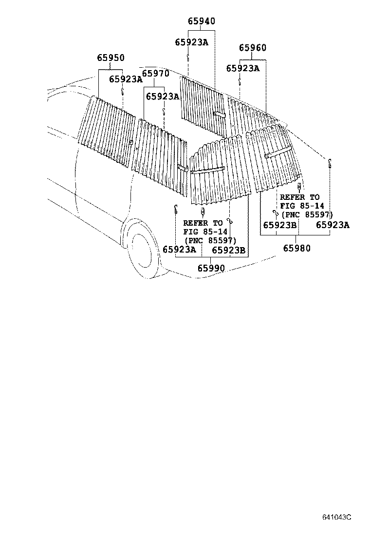 65923-95J24 HOOK, CURTAIN, NO.1 product image