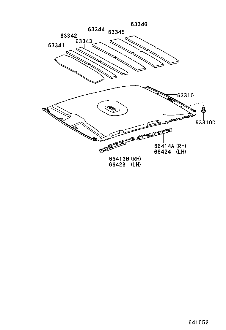 66423-01010 SPACER, SIDE RAIL, FRONT LH product image