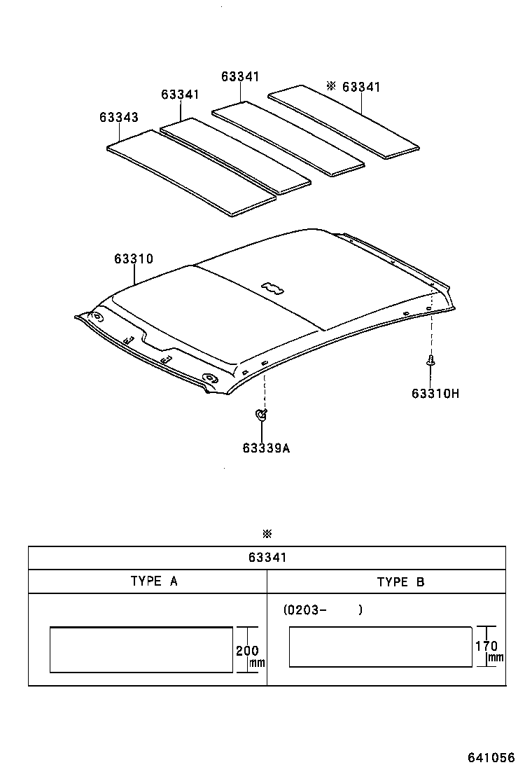 63306-52011-B0 TRIM SUB-ASSY, SUNSHADE product image