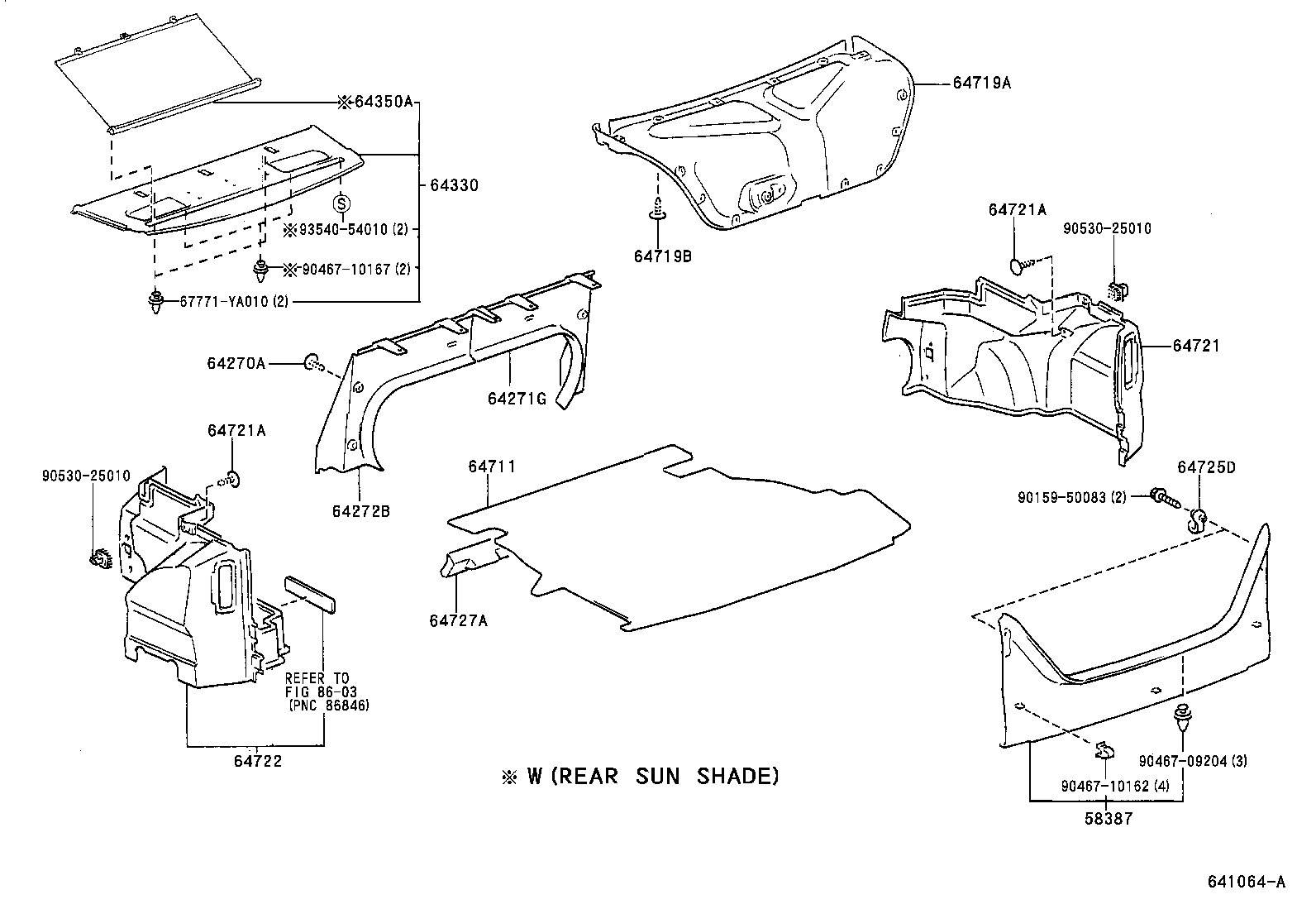 64271-YC020 BOARD, ROOM PARTITION, RH product image