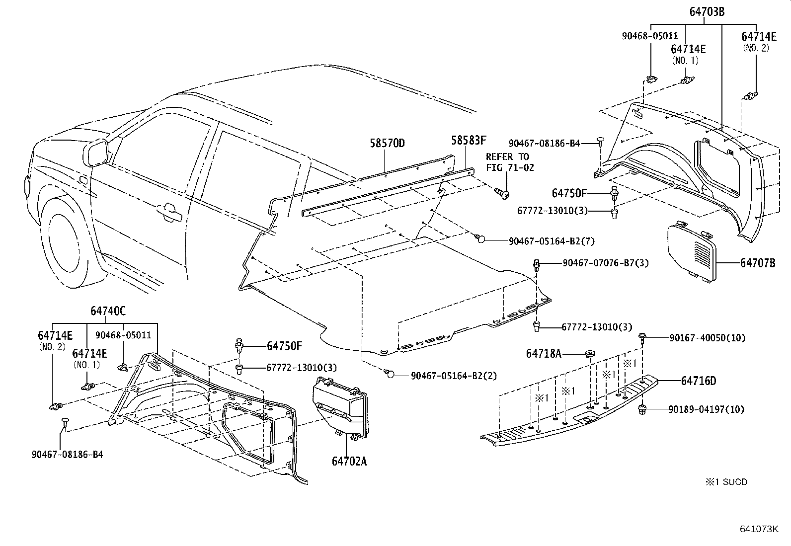 58581-52040-B0 CARPET ASSY, REAR FLOOR product image