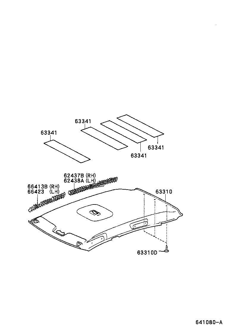 63341-02080 PAD, ROOF SILENCER, NO.1 product image
