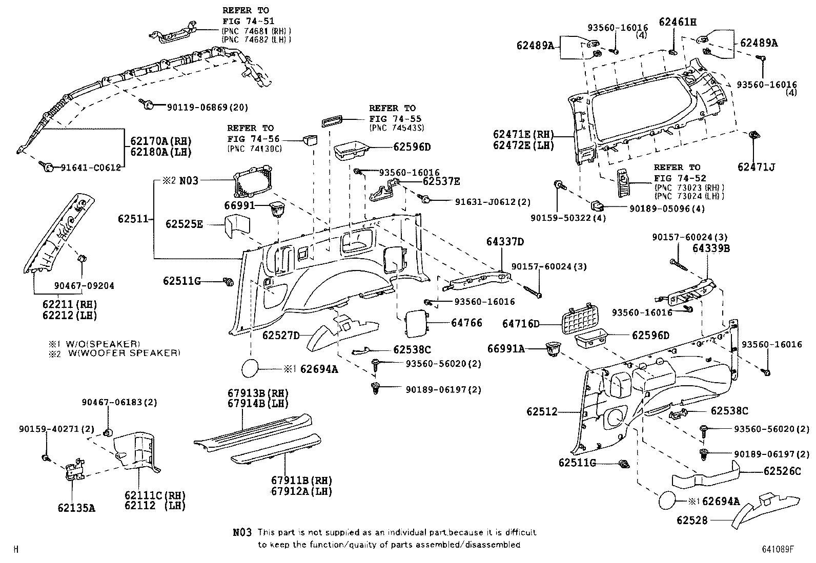 62170-0G010 AIR BAG ASSY, CURTAIN SHIELD, RH product image