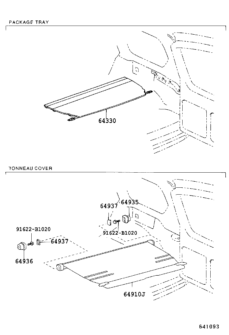 64910-60080-B0 COVER ASSY, TONNEAU product image